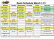 March Swim Schedule